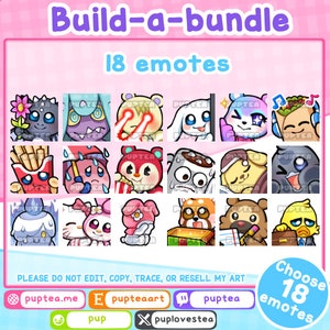 18x Bilde ein Bündel | Wähle deine eigenen Emotes aus meinem Shop | Emotes für Twitch Youtube und Discord