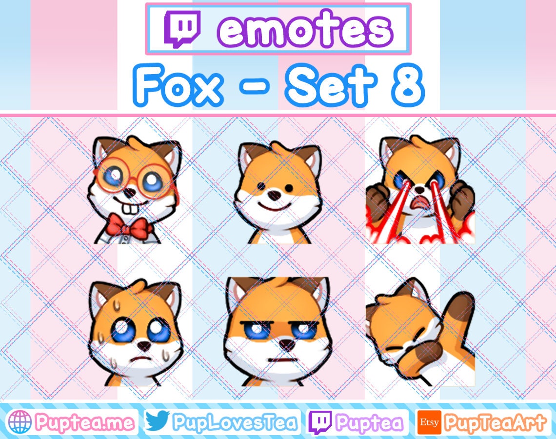 18x Cute Kitsune Emotes Pack for Twitch  and Discord -  Portugal