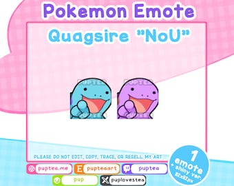 Pokemon Twitch and Discord emote | Quagsire NoU / Point Emote