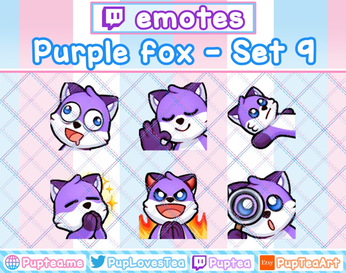 KAWAII FOX Big Pack Twitch and Discord Streamer Emotes -  Portugal