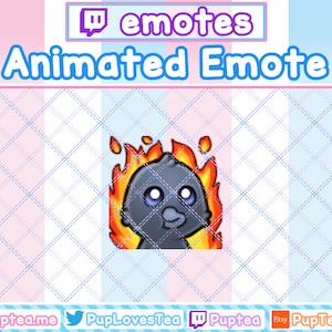 ANIMATED Cute Crow / Raven Fine / ThisIsFine Emote - Twitch and Discord Emote