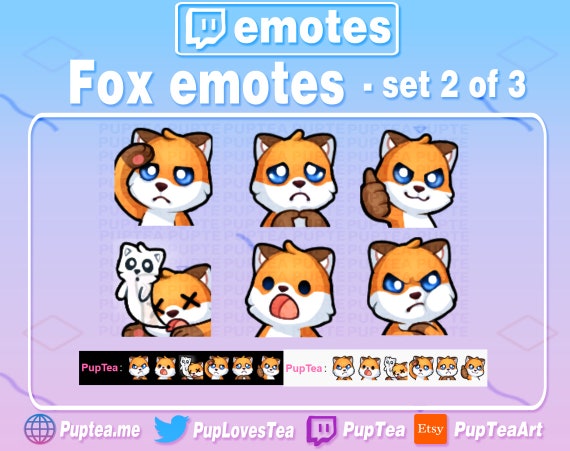 18x Cute Kitsune Emotes Pack for Twitch  and Discord -  Portugal