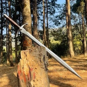OEM Top Selling Custom Handmade Carbon Steel Viking Sword 34" Hunting Blade Full Tang Sheath Included