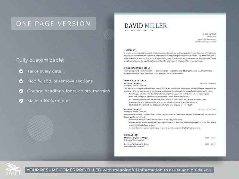 Minimalist ATS Resume Template - Il 794xN.5784113006 Pzrm 