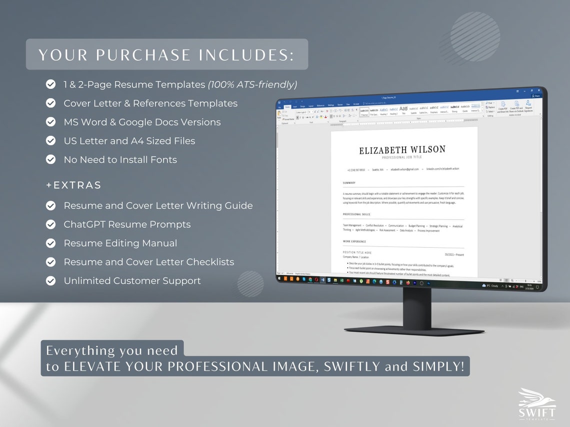 Simple ATS Approved Resume Template - Il 1140xN.5834921663 N5xp 