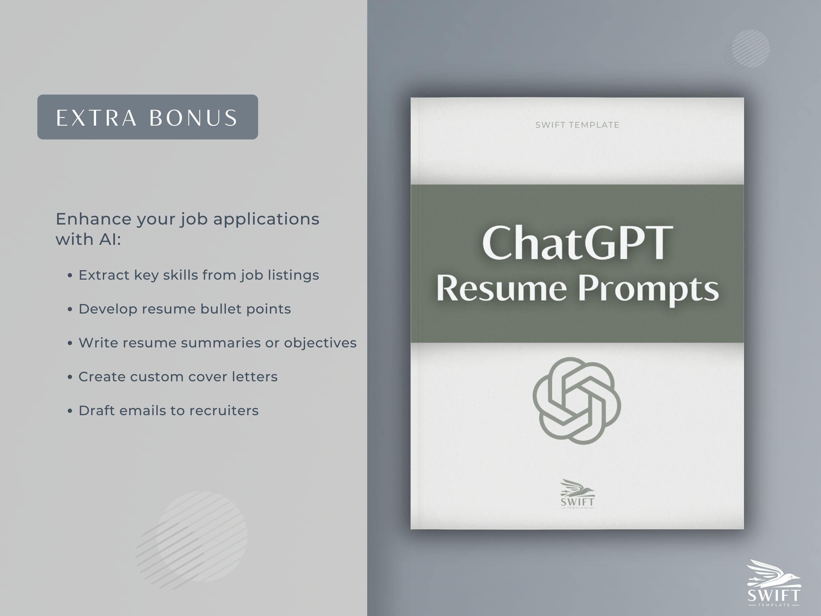 Professional ATS Resume Template for Word and Google Docs, Modern Cv