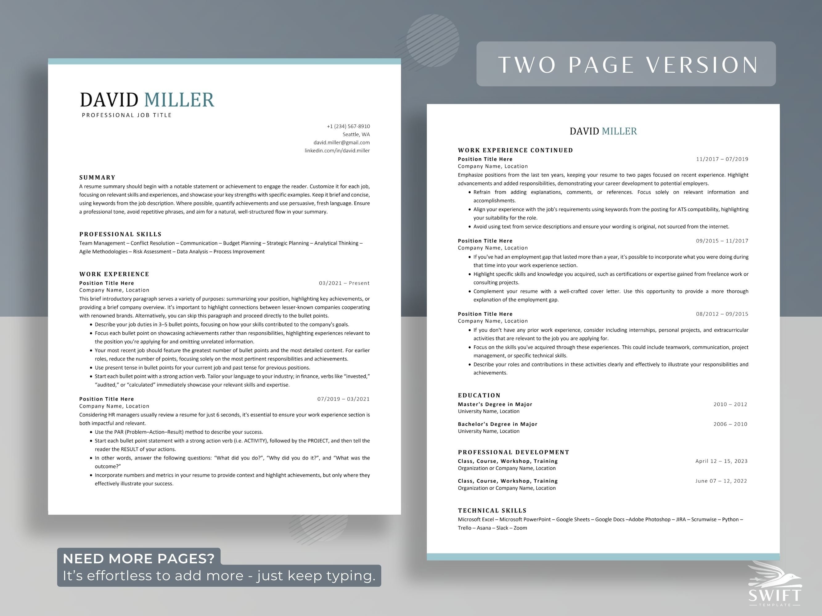 Minimalist ATS Resume Template - Il Fullxfull.5784113682 9f9p 