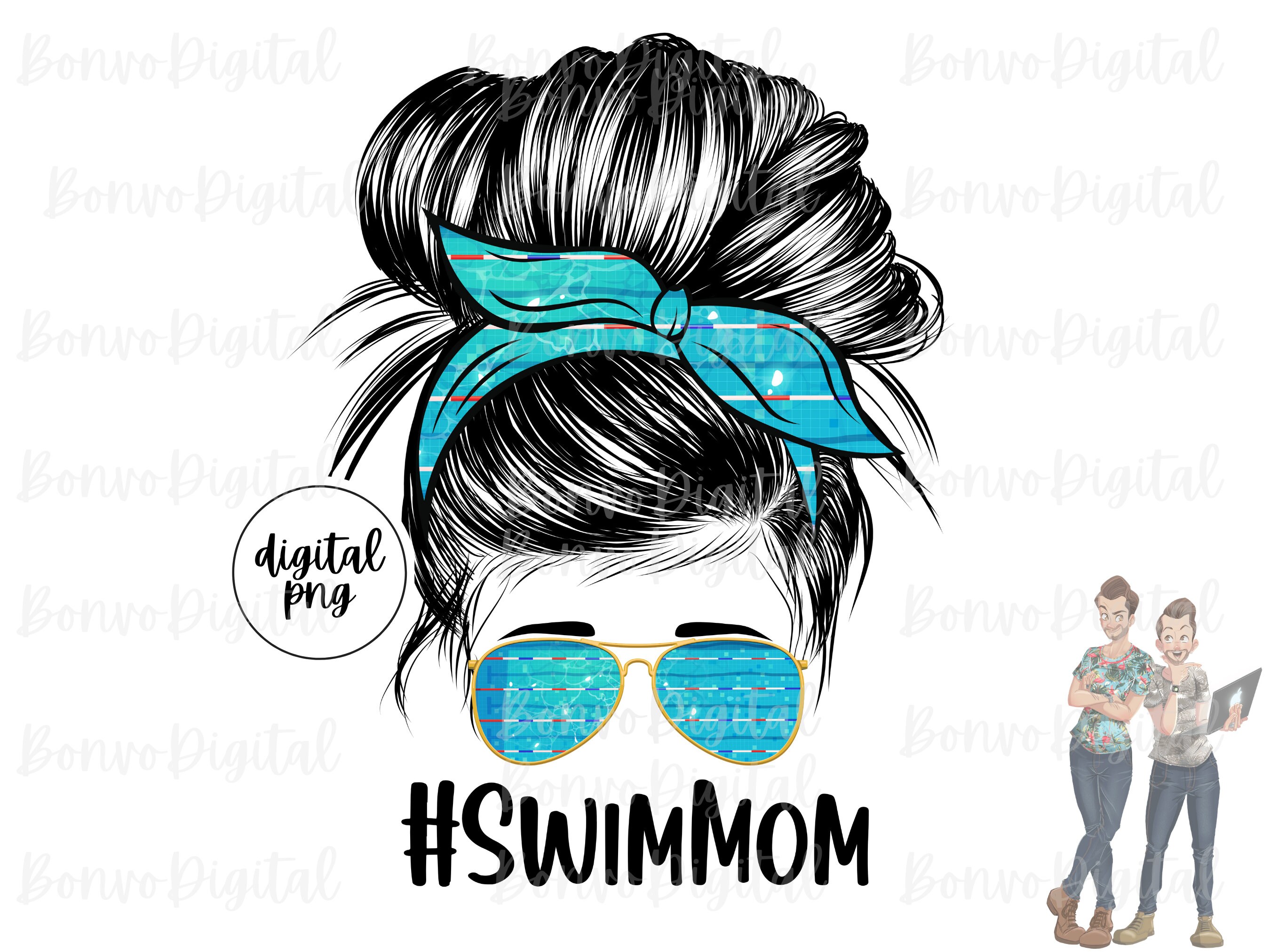 Swim Mom Digital Design Swimming Mom Download Swimmers | Etsy