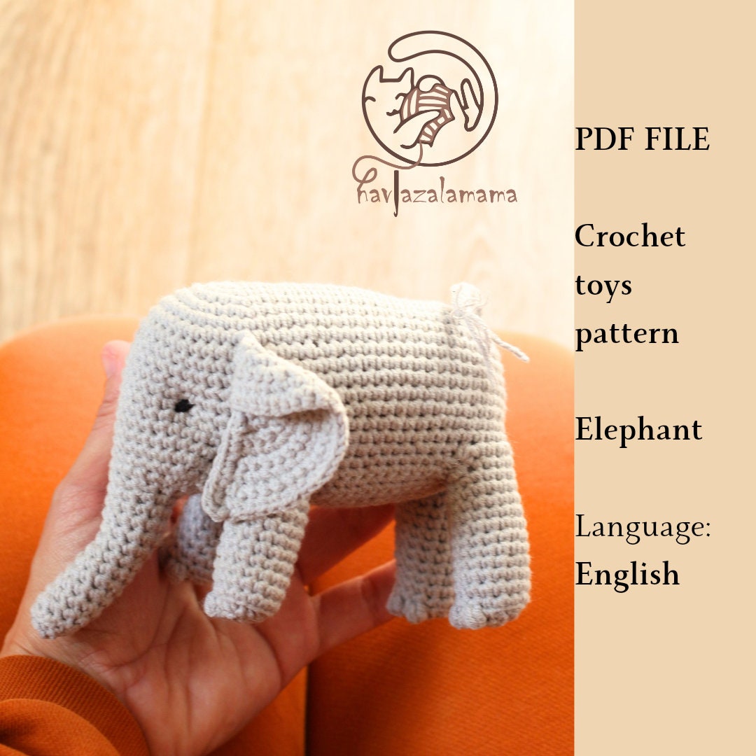 Crochet Elephant Pattern: Low Sew Amigurumi Toy (PDF Pattern) - Etsy