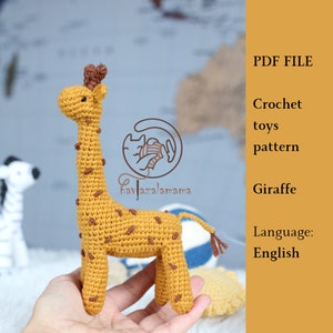 CROCHET PATTERN | Crochet Giraffe | Crochet Safari Toy Series | Amigurumi Toy for Crib Mobile | Crochet Baby Mobile