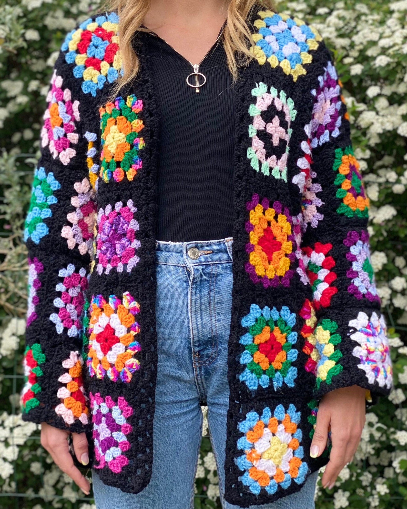 Lili Gilet en crochet style Granny square Etsy