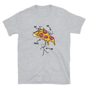 Funny Pizza Lovers Tees/ Food T-shirts/ Hilarious Foodie Shirts/Pepperoni Pizza Short-Sleeve T-Shirt for Men and Women (Unisex)
