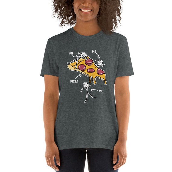 Slice Of Pepperoni Pizza Gray Graphic T Shirt Slice Of Pepperoni Pizza Gray Graphic T Shirt