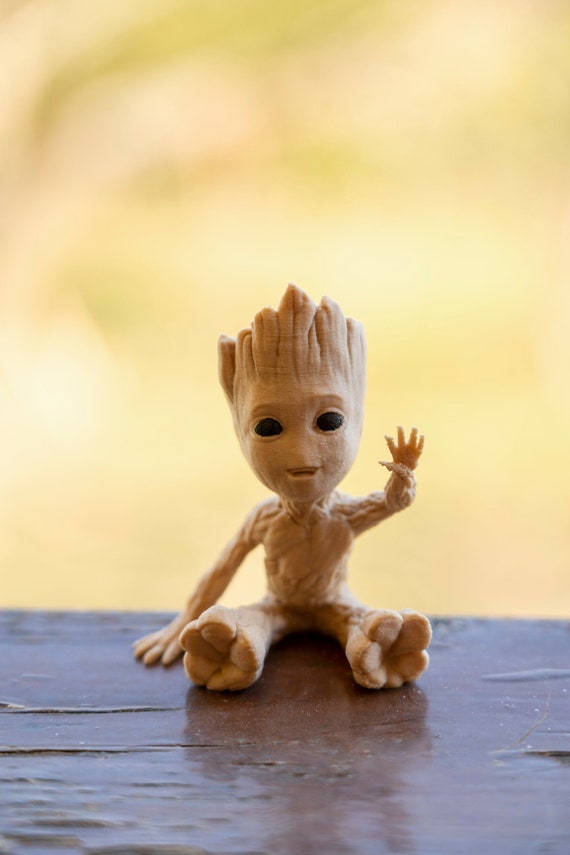 Wooden Baby Groot Figurine 