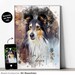 Animal portrait in watercolor style | Dog, cat, horse etc. as a portrait according to template | Perfect as decoration, gift, souvenir & memory 