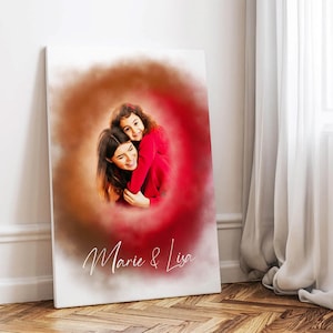 Familienportrait im Aquarell-Stil | Personalisiertes Familienposter / Familienbild | Perfekt als Deko, Geschenk, Andenken & Erinnerung