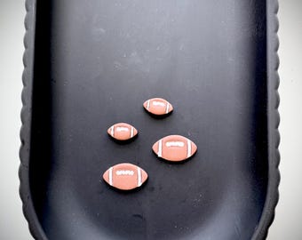 フットボールスタッドイヤリング：スターリングシルバーのゲームデージュエリー
