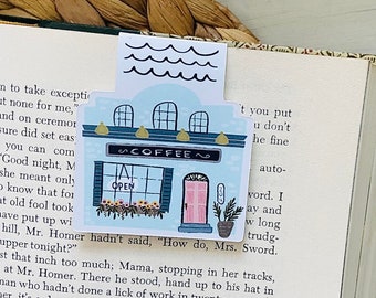 Coffee Shop Magnetic Bookmark