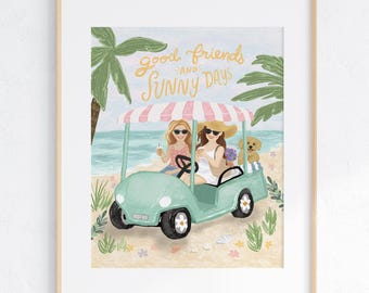 Beach Besties -  Art Print