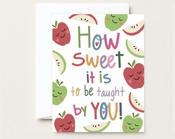 Sweet Apples  - Teacher Appreciation Greeting Card