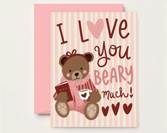 Teddy Bear Valentine - Greeting Card