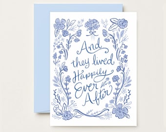 Happily Ever After - Chinoiserie Wedding Greeting Card