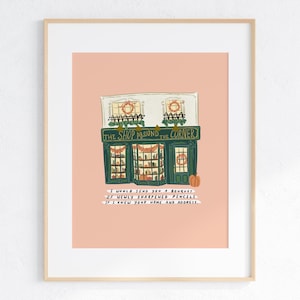 Fall Shop Around the Corner -  Bookish Art Print