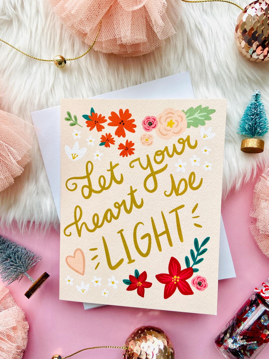 Christmas Let Your Heart Be Light - Greeting Card - Etsy