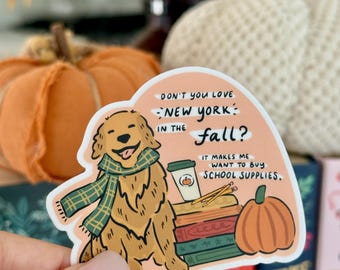 You’ve Got Mail | Golden Retriever Fall Sticker  - Waterproof Sticker
