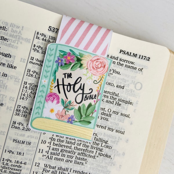 Floral Bible Magnetic Bookmark