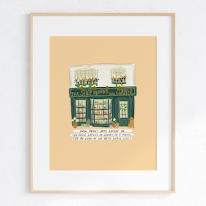 Spring Shop Around the Corner -  Bookish Art Print
