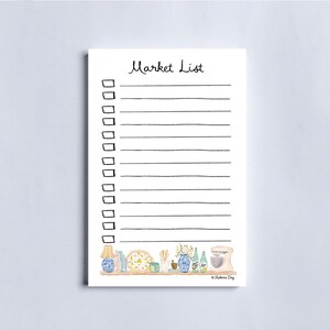 Mini Market List Notepad - Grocery List - Chinoiserie Design