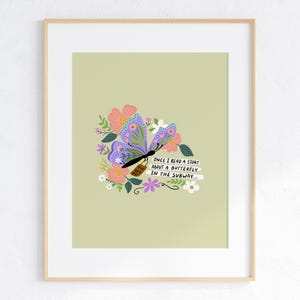 You&#39;ve Got Mail Butterfly -  Bookish Art Print