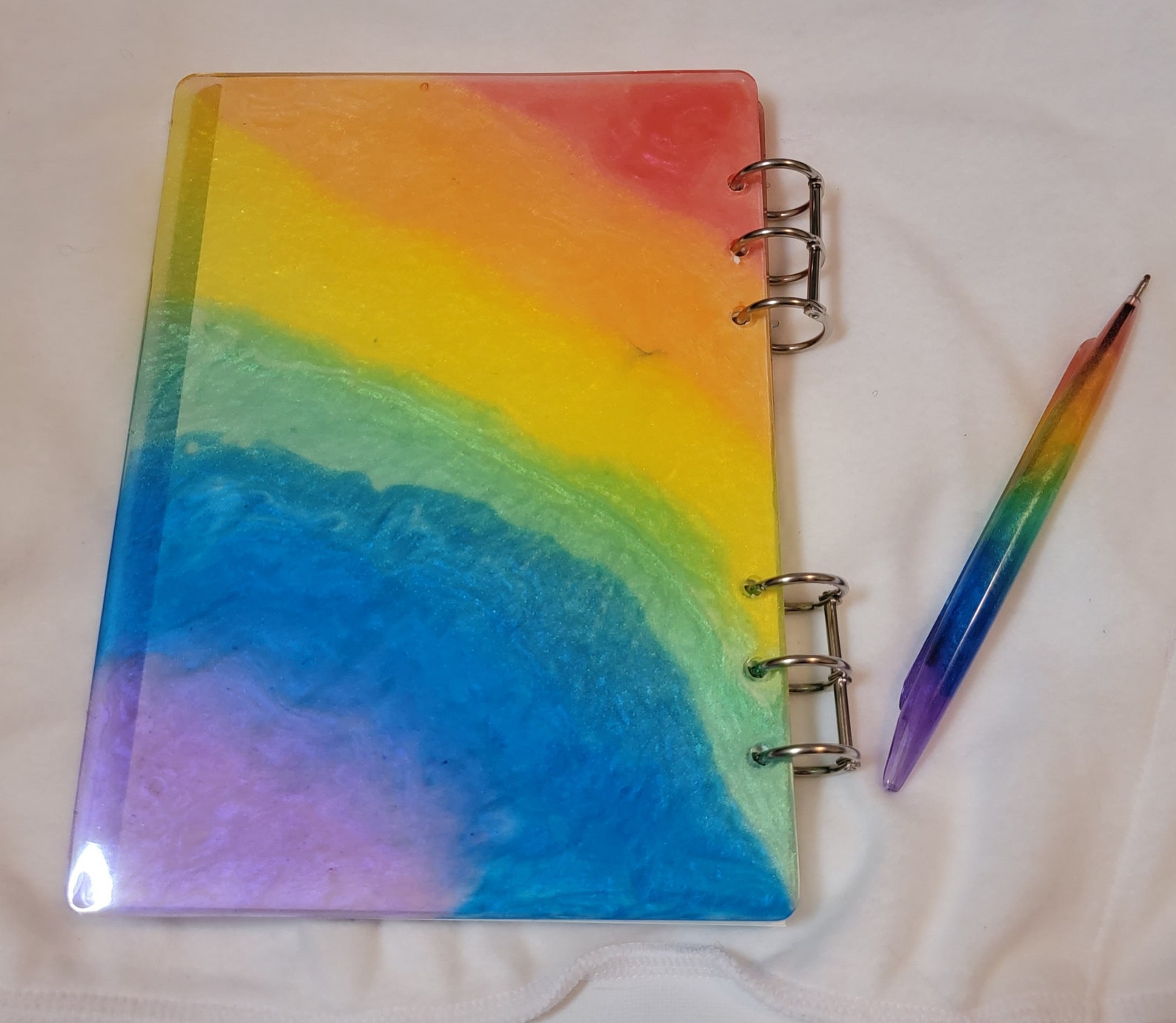 Rainbow Notebook Rainbow Journal School Notebook Custom Etsy