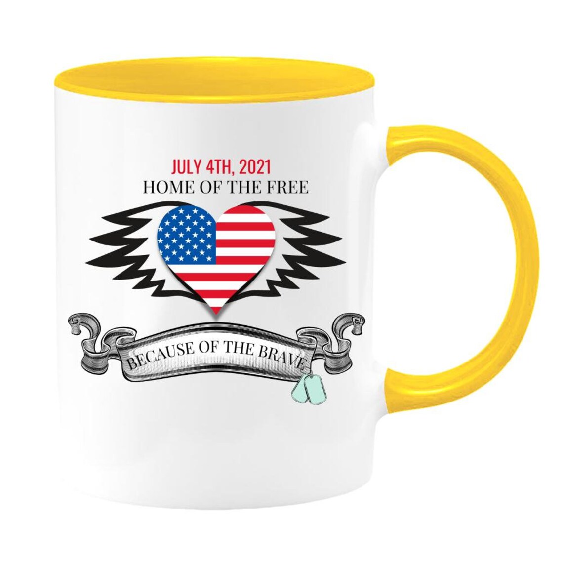 home of the free because of the brave mug home of the free because of the brave mug