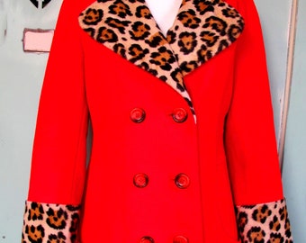 leopard peacoat