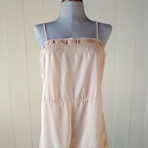 Vintage GUY LAROCHE Lingerie 1970s Playsuit Lingerie RARE Designer Loungewear 1980s One-piece Bodysuit Romper Cottagecore Romantic