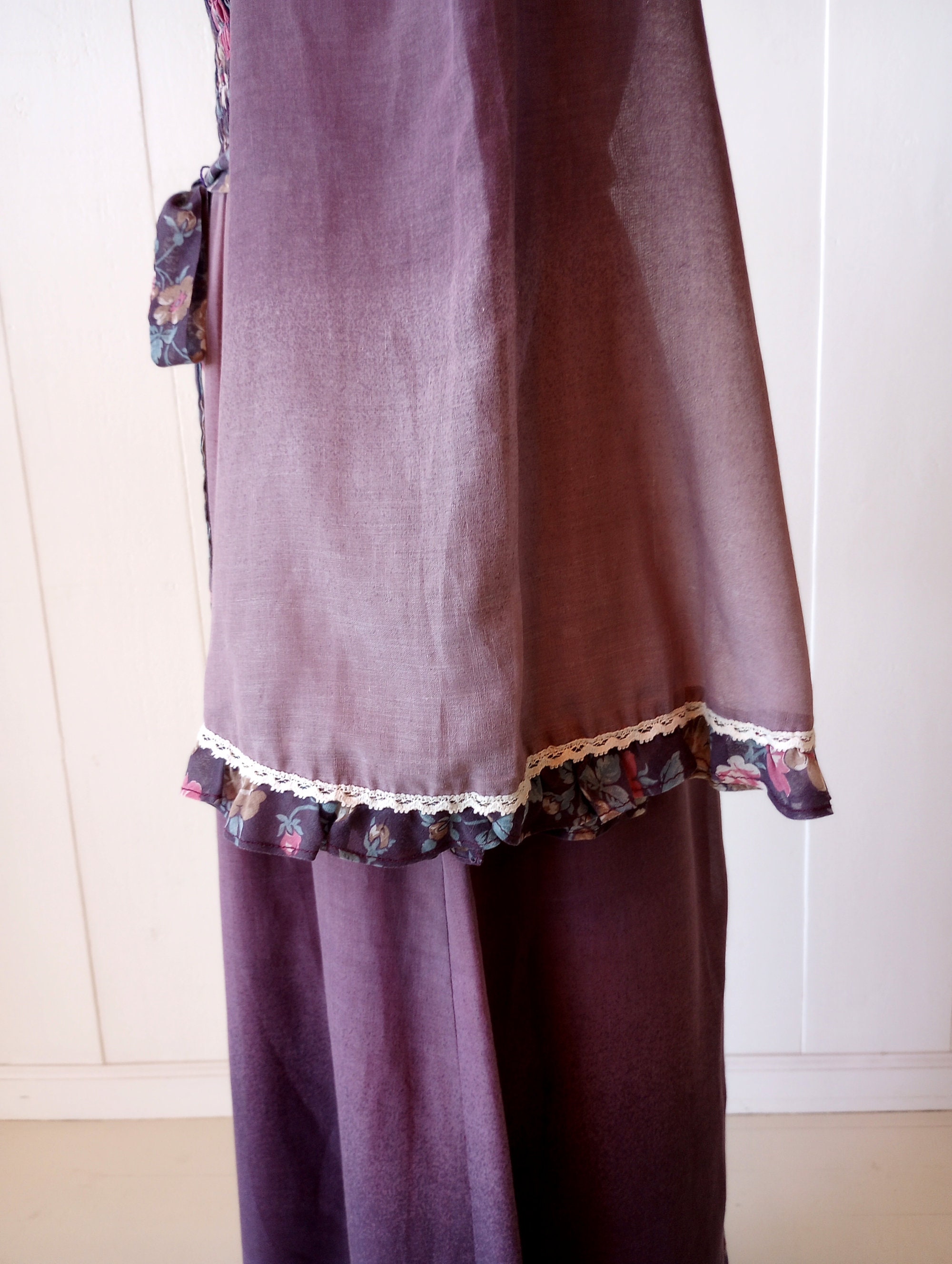 Vintage Prairie Dress 1970s Gunne Sax Style Floral Ombre Romantic Maxi ...