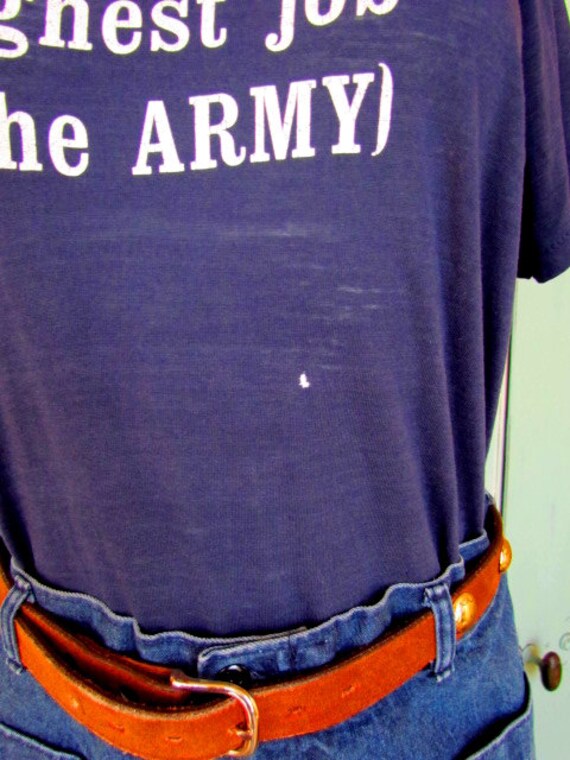 Vintage 1970s Army Wife T-Shirt Retro Military Te… - image 5