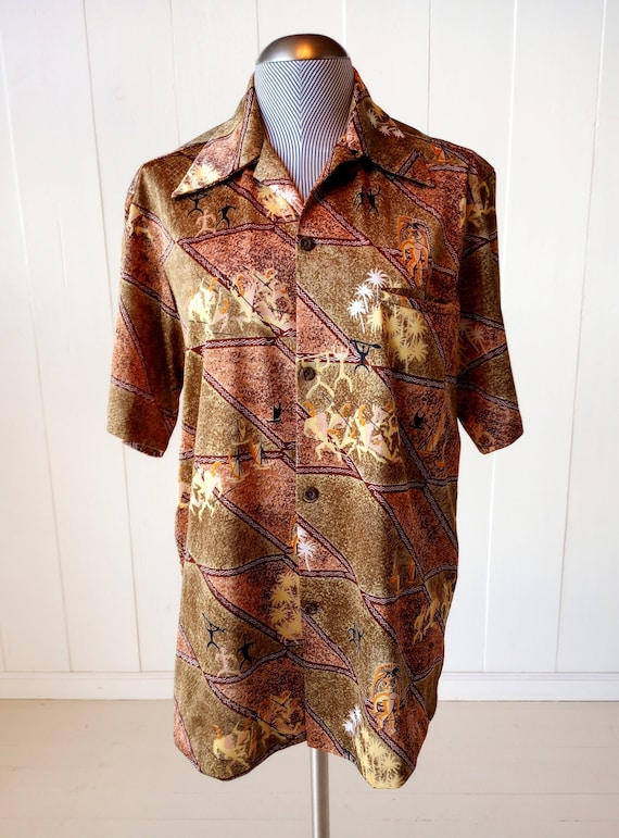 Vintage NAPILI 1960s RARE Aloha Shirt Hawaiian Shi