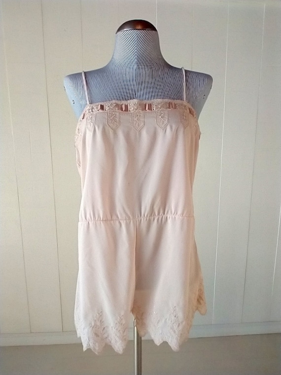 Vintage GUY LAROCHE Lingerie 1970s Playsuit Linge… - image 1