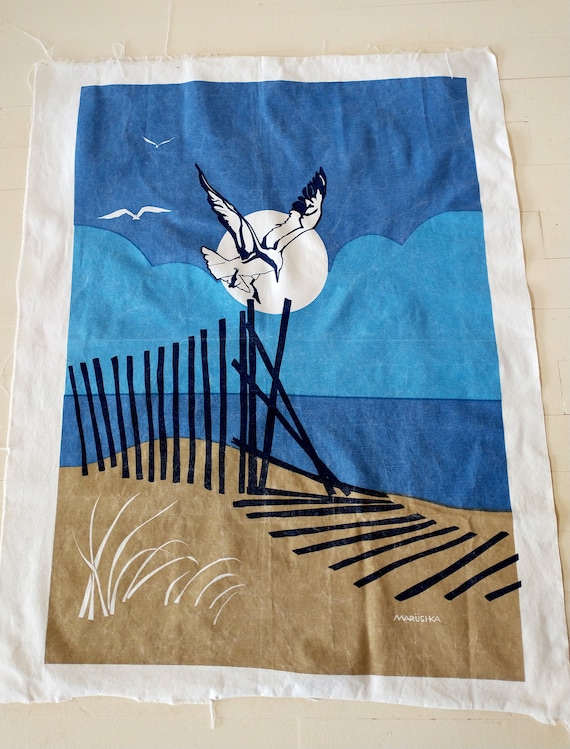 Vintage Marushka 70s Mid Century Pop Art Inspired 41x32 Inches