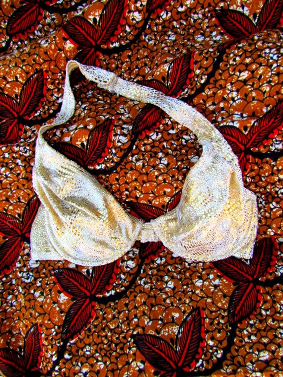 Vintage Gold Bikini Velvet Snake Animal Print Hot… - image 2