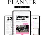 2025 Influencer Planner | Digital Planner | Instagram, TikTok, Youtube Planner | Content Creator Planner | Printable Social Media Planner