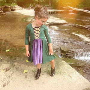 Winnie Witch Inspired long sleeve  girls dress