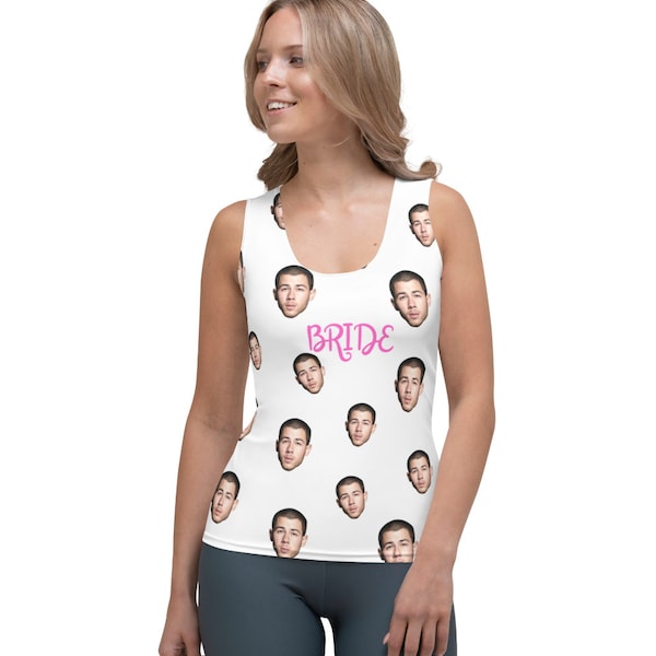 Traditional Tank Top - DIY Groom Faces Bachelorette Tank Top - Fully Customizable