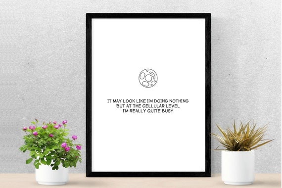 Quotes print Science Quotes Science Funny wall art Cell | Etsy