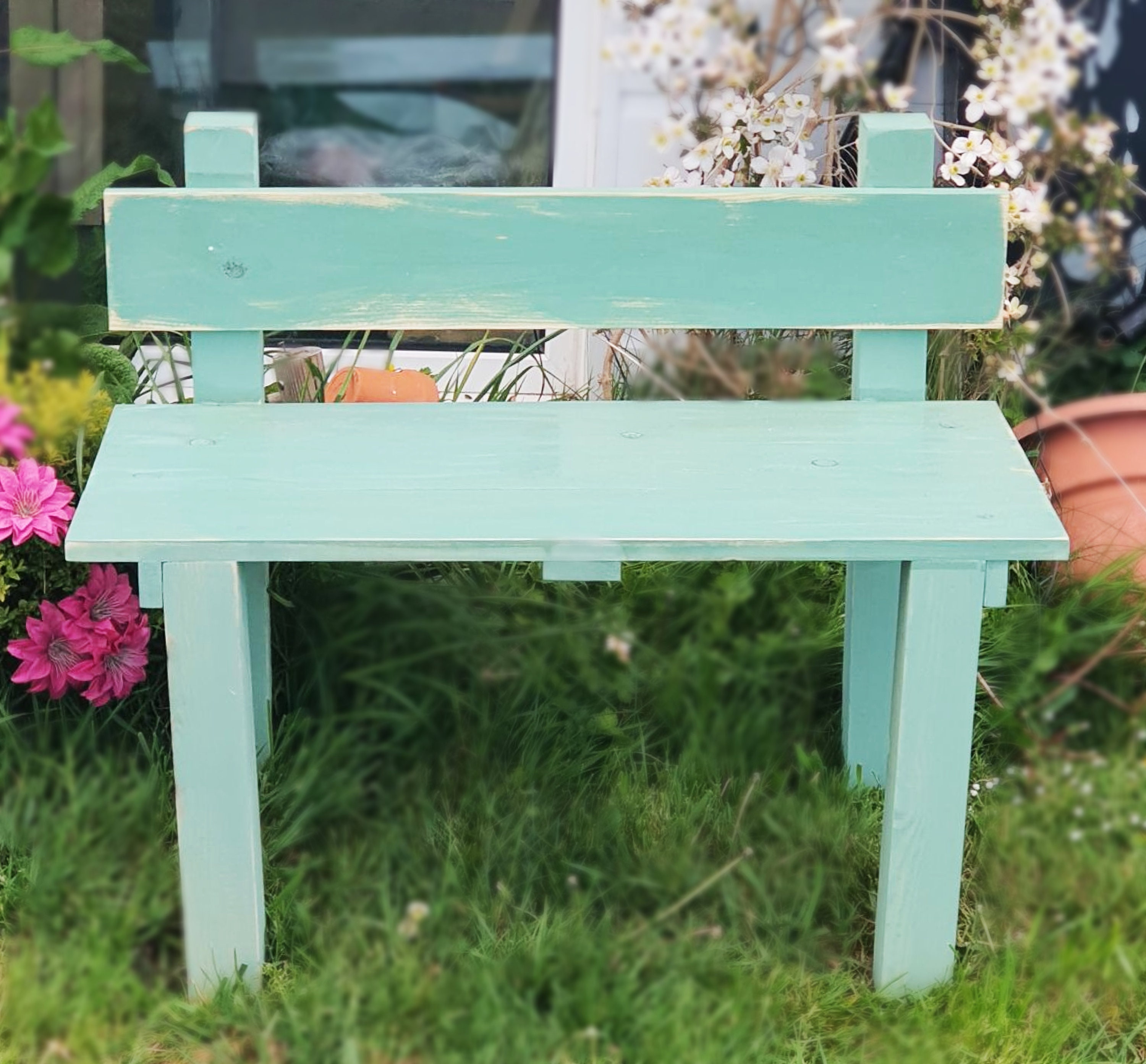 Bespoke Rustic wooden garden bench any sizes or colours | Etsy