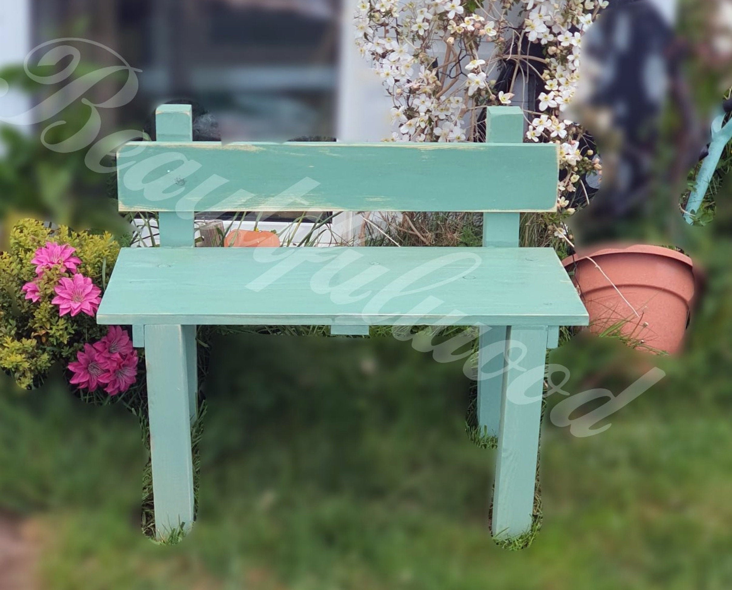 Bespoke Rustic wooden garden bench any sizes or colours | Etsy