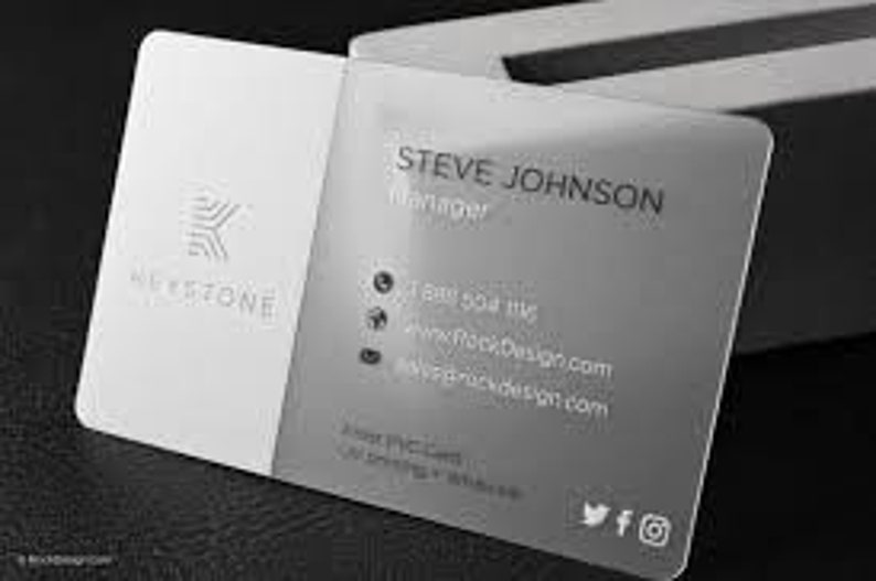 200 Frosted Plastic Business Card, Custom Business Card, Waterproof